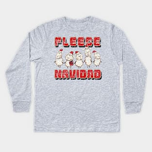 Fleece Navidad Kids Long Sleeve T-Shirt